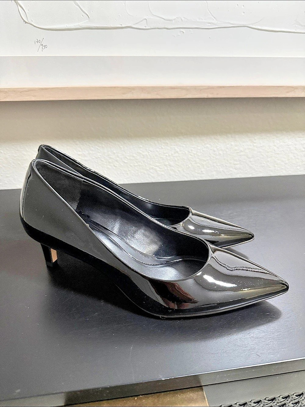 NWT Vince Camuto Black Patent Pointed-Toe Heels US 5, 6 & 6.5